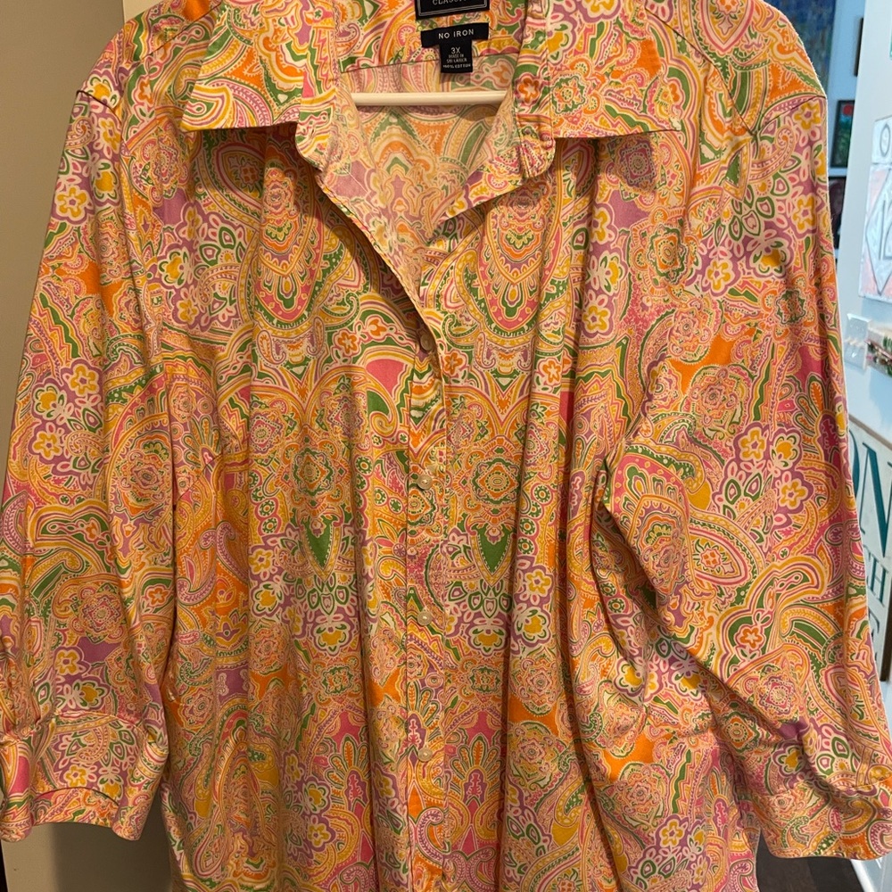 Chaps 100% cotton woman’s blouse